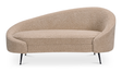 Abigail Chaise Light Brown Faux Shearling by Moe's Home at Eve Furniture