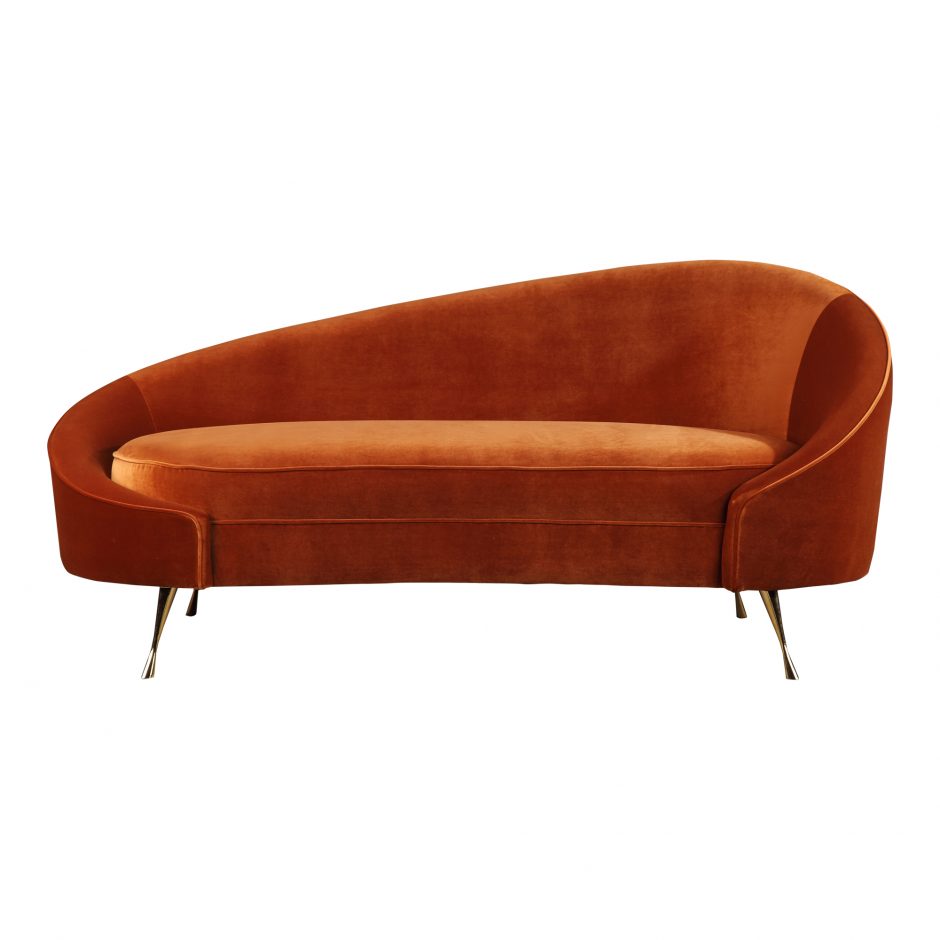 Abigail Chaise Umber by Moe's Home at Eve Furniture