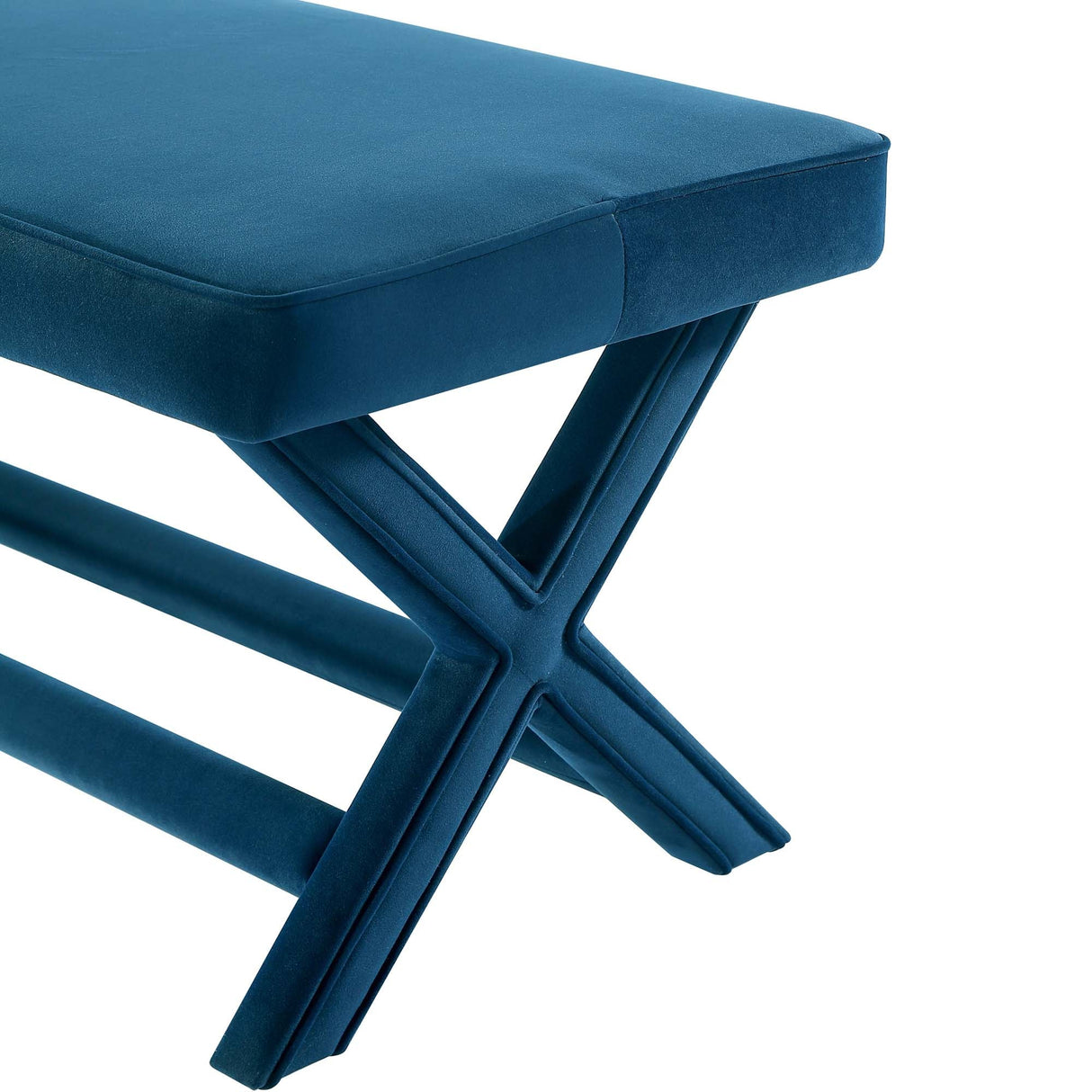 Abigail Double Ottoman Bench in Blue by Manhattan Comfort at Eve Furniture