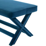 Abigail Double Ottoman Bench in Blue by Manhattan Comfort at Eve Furniture