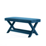Abigail Double Ottoman Bench in Blue by Manhattan Comfort at Eve Furniture