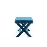 Abigail Double Ottoman Bench in Blue by Manhattan Comfort at Eve Furniture