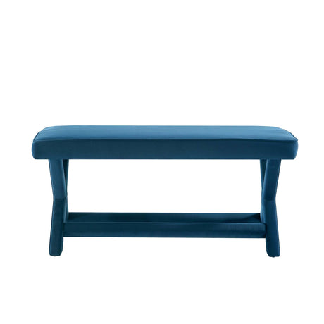 Abigail Double Ottoman Bench in Blue by Manhattan Comfort at Eve Furniture