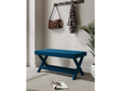 Abigail Double Ottoman Bench in Blue by Manhattan Comfort at Eve Furniture
