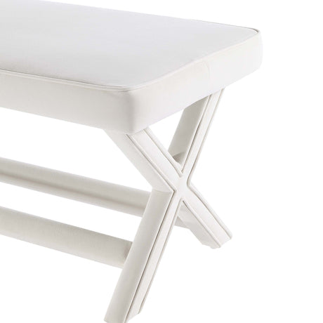 Abigail Double Ottoman Bench in Cream by Manhattan Comfort at Eve Furniture