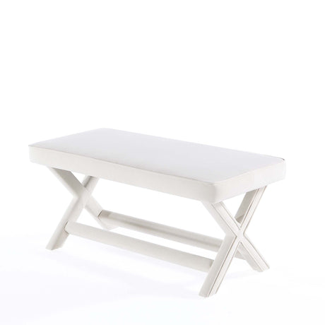 Abigail Double Ottoman Bench in Cream by Manhattan Comfort at Eve Furniture