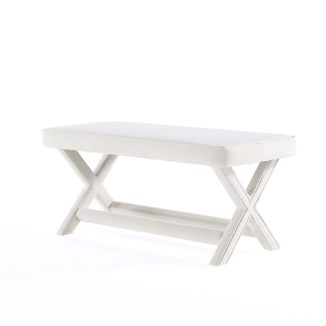 Abigail Double Ottoman Bench in Cream by Manhattan Comfort at Eve Furniture