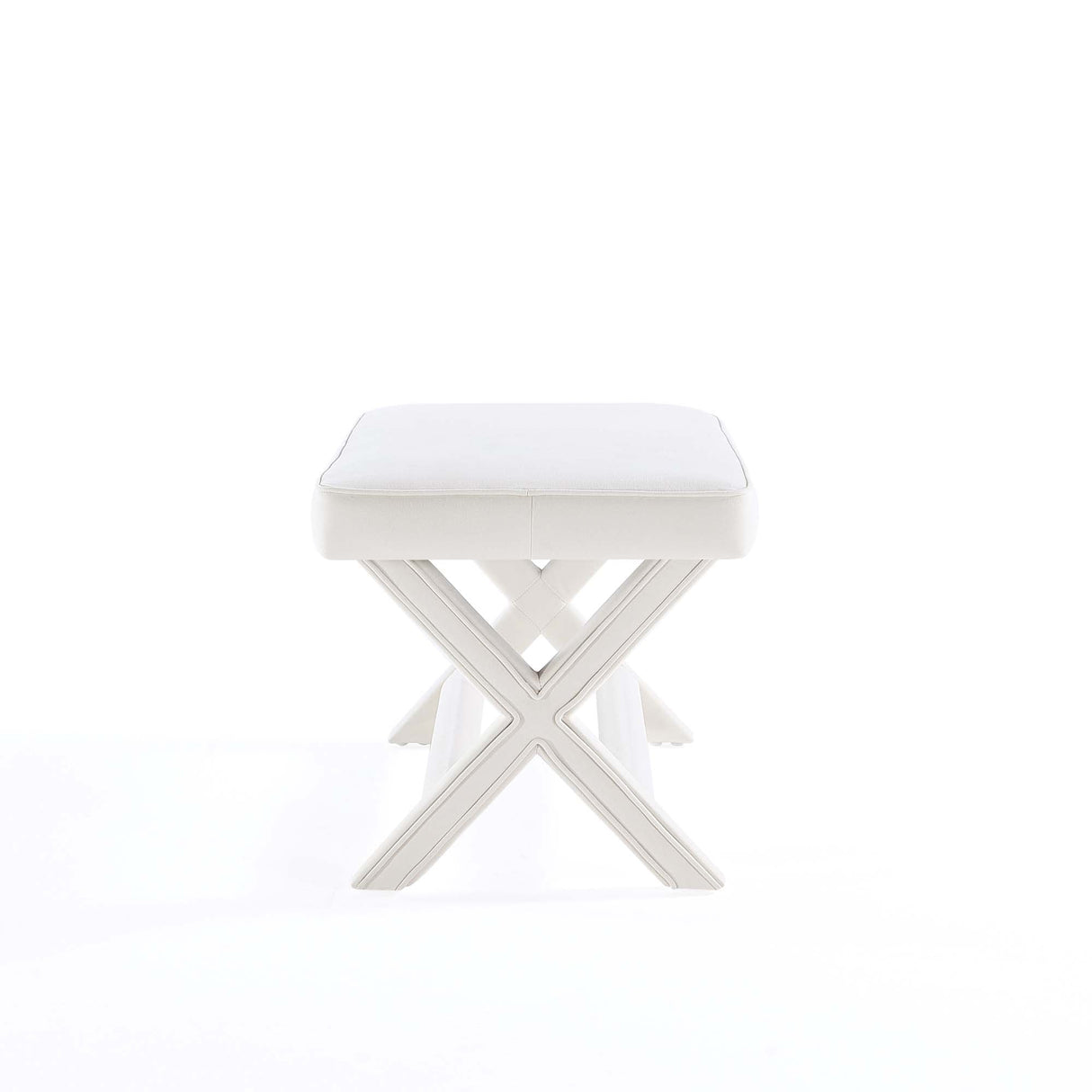 Abigail Double Ottoman Bench in Cream by Manhattan Comfort at Eve Furniture