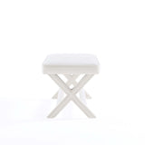 Abigail Double Ottoman Bench in Cream by Manhattan Comfort at Eve Furniture