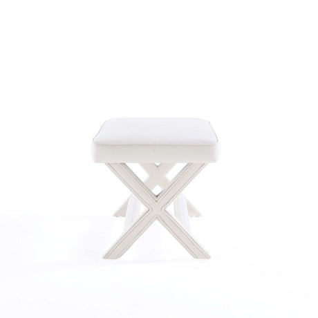Abigail Double Ottoman Bench in Cream by Manhattan Comfort at Eve Furniture