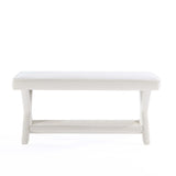 Abigail Double Ottoman Bench in Cream by Manhattan Comfort at Eve Furniture