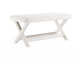 Abigail Double Ottoman Bench in Cream by Manhattan Comfort at Eve Furniture