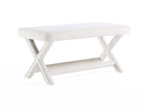 Abigail Double Ottoman Bench in Cream by Manhattan Comfort at Eve Furniture