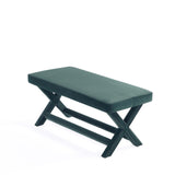 Abigail Double Ottoman Bench in Green by Manhattan Comfort at Eve Furniture