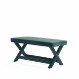 Abigail Double Ottoman Bench in Green by Manhattan Comfort at Eve Furniture