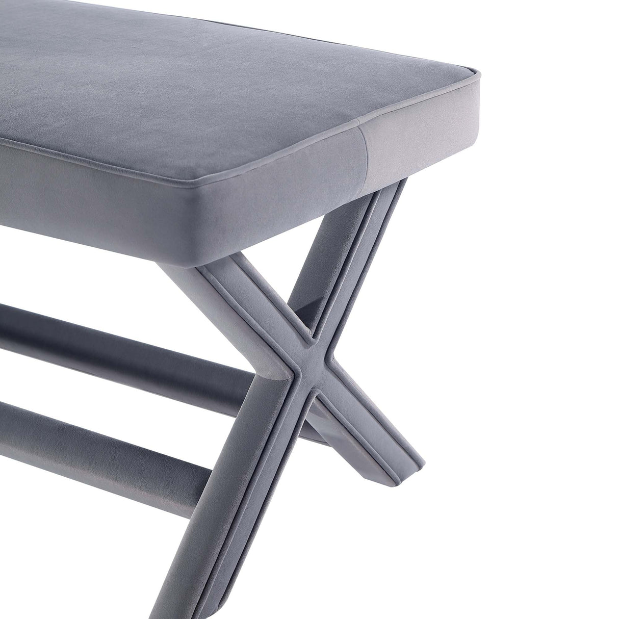Abigail Double Ottoman Bench in Grey by Manhattan Comfort at Eve Furniture