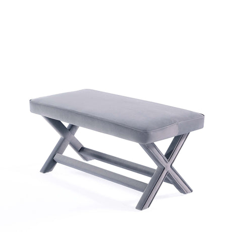 Abigail Double Ottoman Bench in Grey by Manhattan Comfort at Eve Furniture