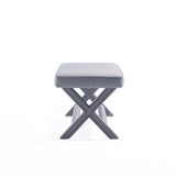 Abigail Double Ottoman Bench in Grey by Manhattan Comfort at Eve Furniture