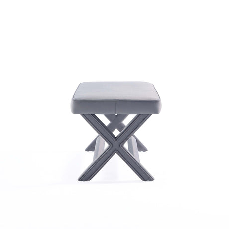 Abigail Double Ottoman Bench in Grey by Manhattan Comfort at Eve Furniture