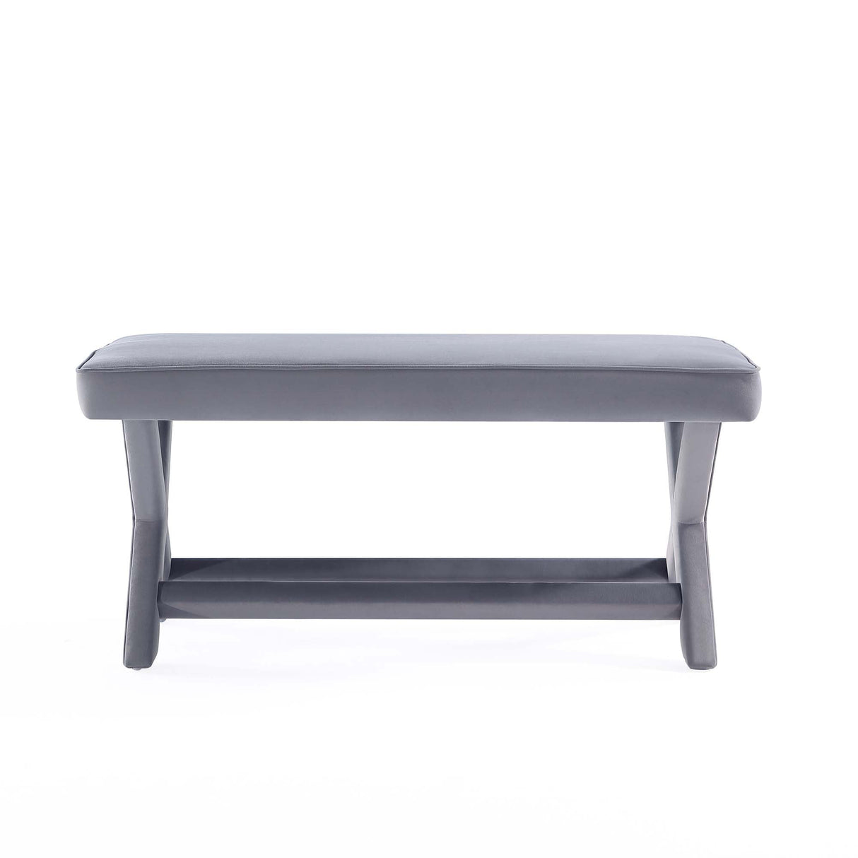 Abigail Double Ottoman Bench in Grey by Manhattan Comfort at Eve Furniture