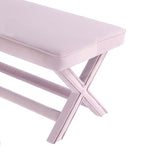 Abigail Double Ottoman Bench in Pink by Manhattan Comfort at Eve Furniture