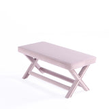 Abigail Double Ottoman Bench in Pink by Manhattan Comfort at Eve Furniture