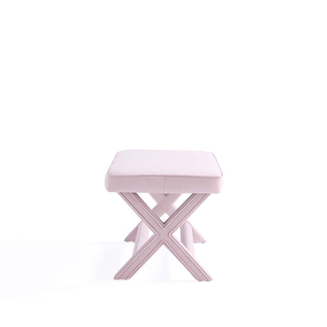 Abigail Double Ottoman Bench in Pink by Manhattan Comfort at Eve Furniture