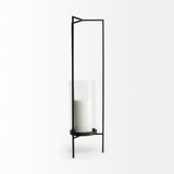 Abigail I Large Gunmetal Gray Metal Table Candle Holder by Mercana at Eve Furniture