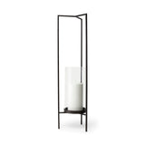 Abigail I Large Gunmetal Gray Metal Table Candle Holder by Mercana at Eve Furniture