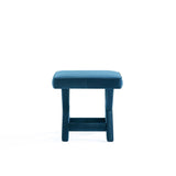 Abigail Single Ottoman Bench in Blue by Manhattan Comfort at Eve Furniture
