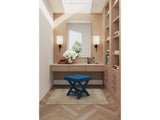 Abigail Single Ottoman Bench in Blue by Manhattan Comfort at Eve Furniture