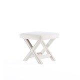 Abigail Single Ottoman Bench in Cream by Manhattan Comfort at Eve Furniture
