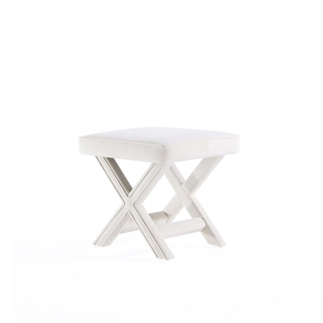 Abigail Single Ottoman Bench in Cream by Manhattan Comfort at Eve Furniture