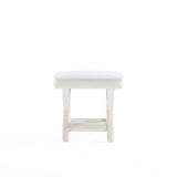 Abigail Single Ottoman Bench in Cream by Manhattan Comfort at Eve Furniture