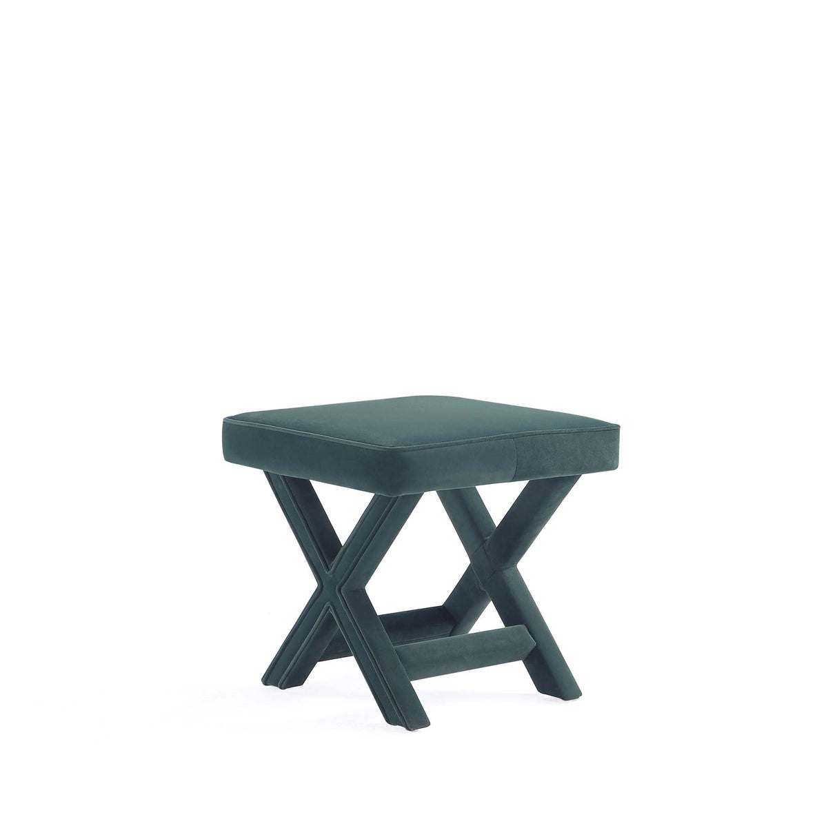 Abigail Single Ottoman Bench in Green by Manhattan Comfort at Eve Furniture