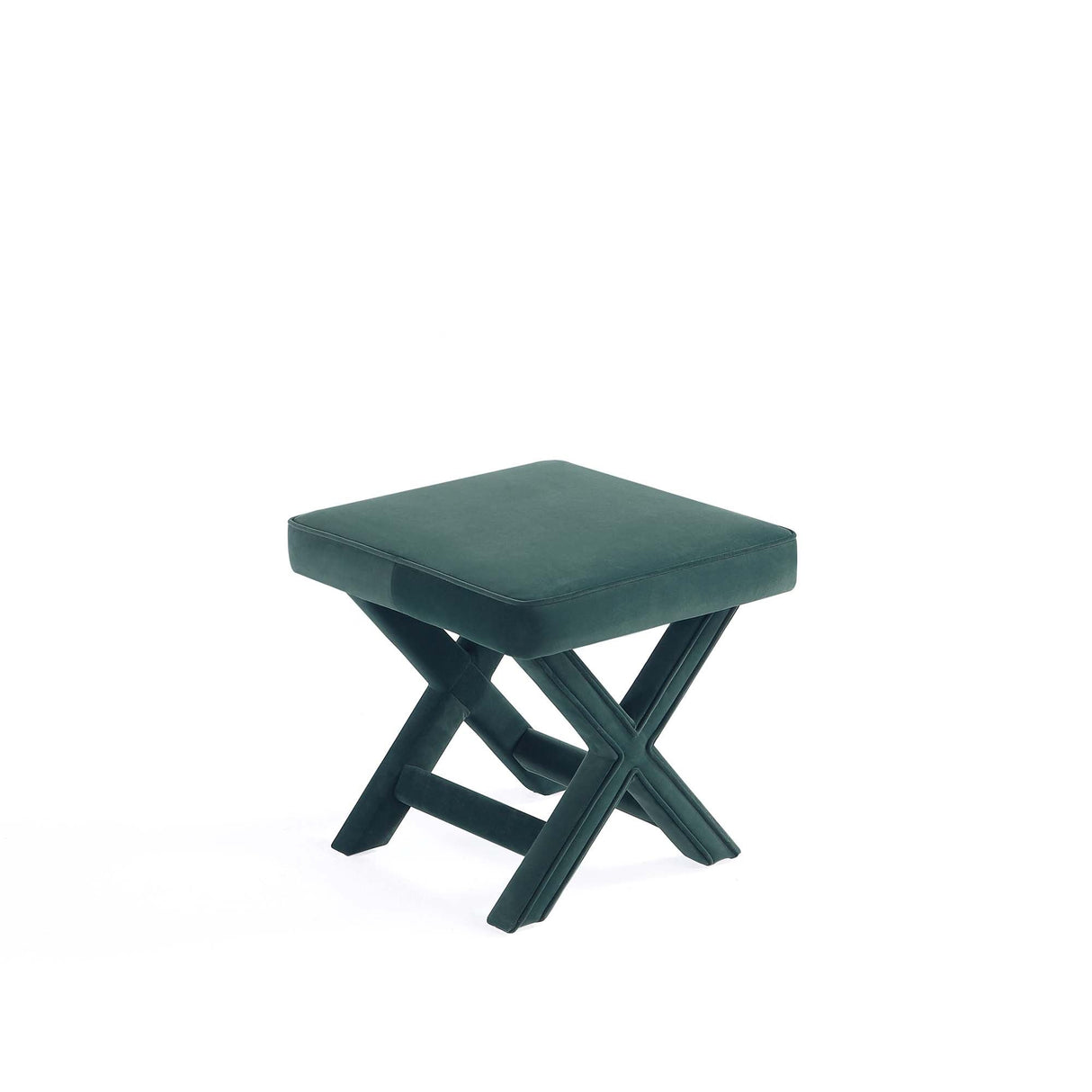 Abigail Single Ottoman Bench in Green by Manhattan Comfort at Eve Furniture