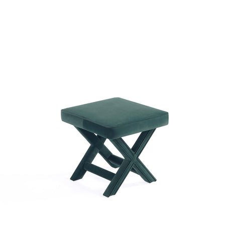 Abigail Single Ottoman Bench in Green by Manhattan Comfort at Eve Furniture