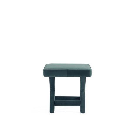 Abigail Single Ottoman Bench in Green by Manhattan Comfort at Eve Furniture