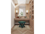 Abigail Single Ottoman Bench in Green by Manhattan Comfort at Eve Furniture
