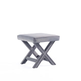 Abigail Single Ottoman Bench in Grey by Manhattan Comfort at Eve Furniture