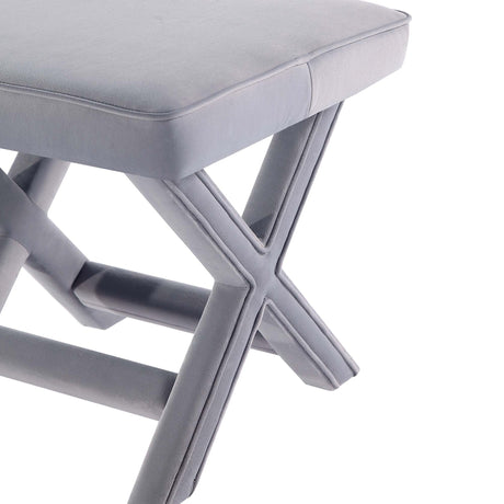 Abigail Single Ottoman Bench in Grey by Manhattan Comfort at Eve Furniture