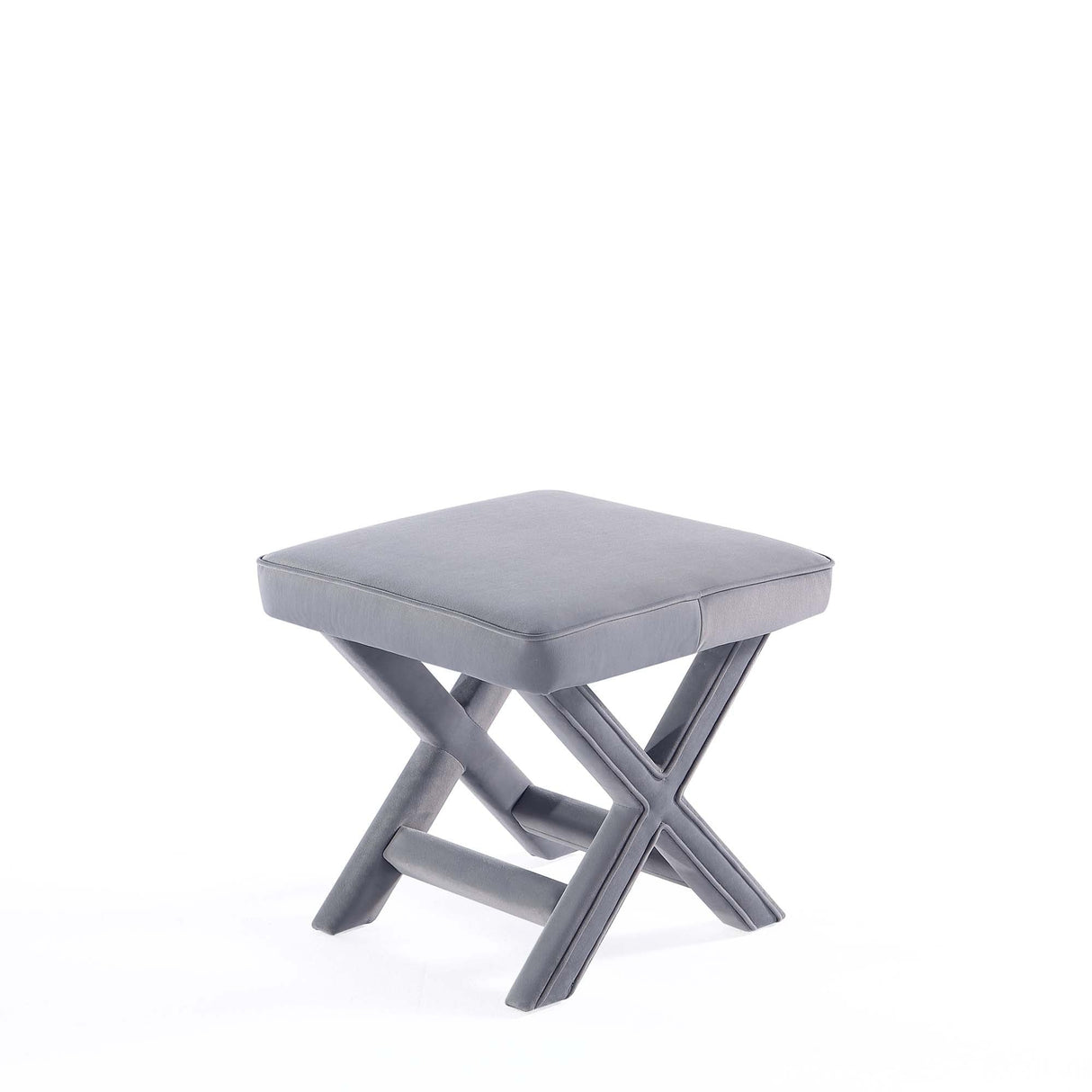Abigail Single Ottoman Bench in Grey by Manhattan Comfort at Eve Furniture