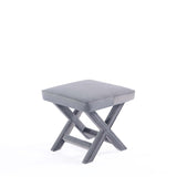 Abigail Single Ottoman Bench in Grey by Manhattan Comfort at Eve Furniture