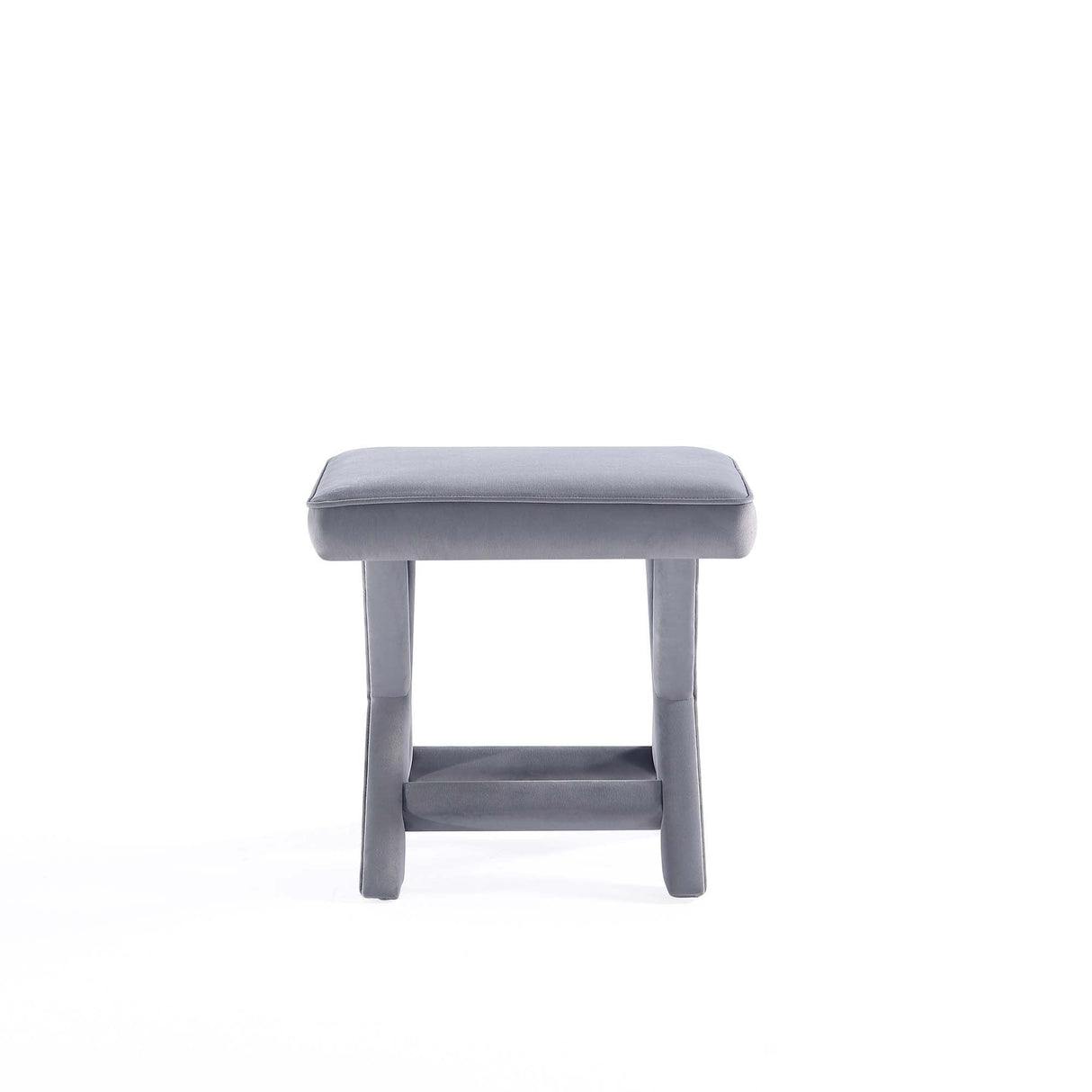 Abigail Single Ottoman Bench in Grey by Manhattan Comfort at Eve Furniture