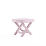 Abigail Single Ottoman Bench in Pink by Manhattan Comfort at Eve Furniture