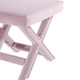 Abigail Single Ottoman Bench in Pink by Manhattan Comfort at Eve Furniture