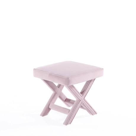 Abigail Single Ottoman Bench in Pink by Manhattan Comfort at Eve Furniture