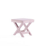 Abigail Single Ottoman Bench in Pink by Manhattan Comfort at Eve Furniture