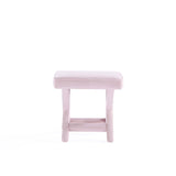 Abigail Single Ottoman Bench in Pink by Manhattan Comfort at Eve Furniture