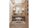 Abigail Single Ottoman Bench in Pink by Manhattan Comfort at Eve Furniture